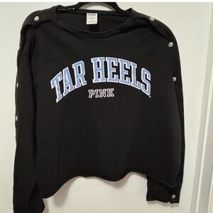 Victoria Secret Pink women’s Sz L sexy crop Y2K  button sleeve pullover Retro